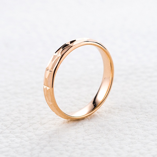 Обручальное кольцо из красного золота без вставок