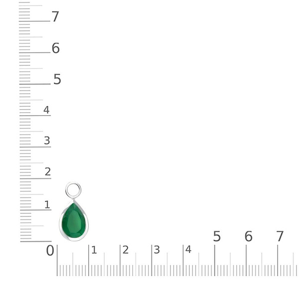 Подвеска серёг-трансформеров из белого золота с агатом