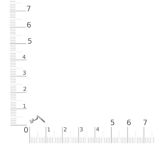 Пирсинг в нос Бабочка из белого золота без вставок