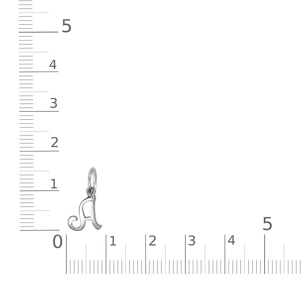 Подвеска Буква из белого золота без вставок