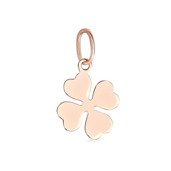 Подвеска Клевер из красного золота без вставок