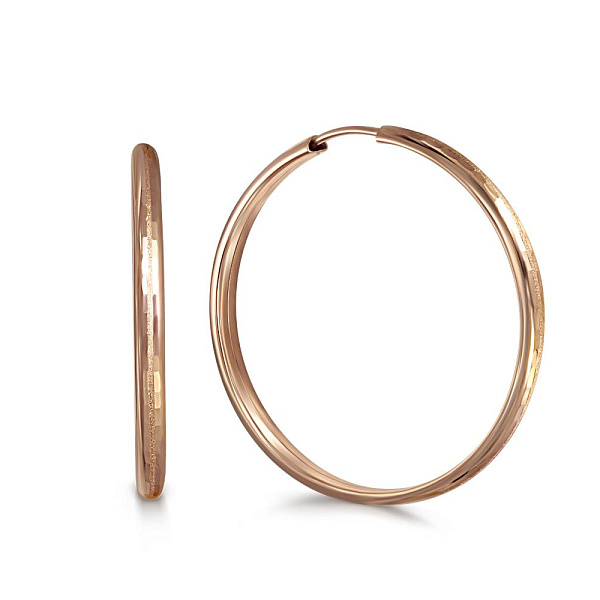 Серьги-конго из красного золота без вставок