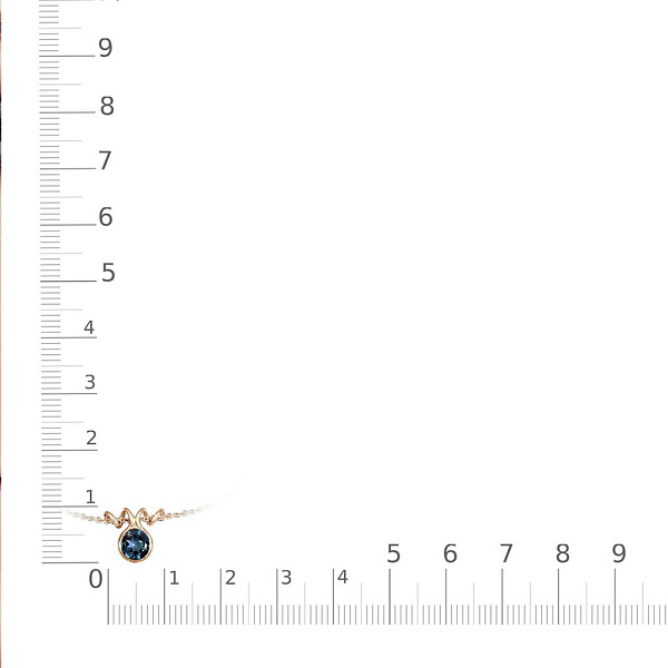 Колье из красного золота с топазом лондон