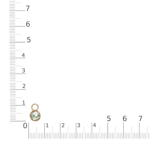 Подвеска серёг-трансформеров из жёлтого золота с аметистом