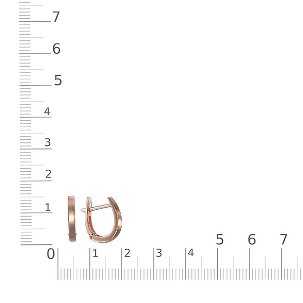 Основа серёг-трансформеров из красного золота без вставок
