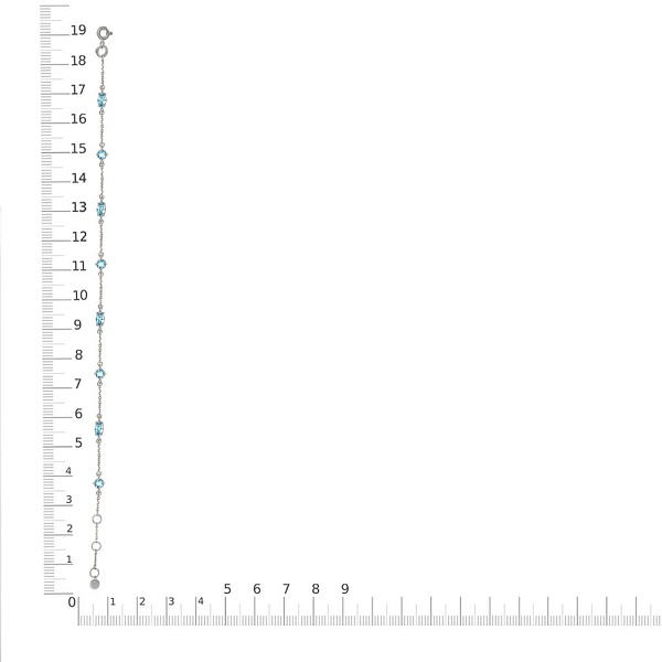 Браслет из белого золота с 8 топазами sky