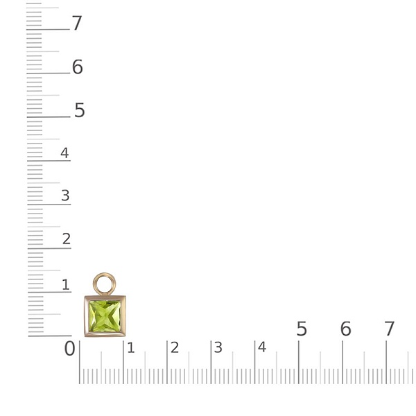Подвеска серёг-трансформеров из жёлтого золота с хризолитом