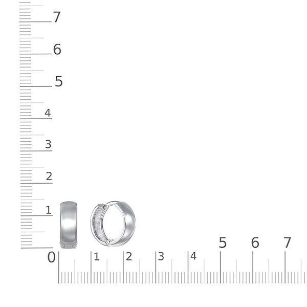 Серьги из белого золота без вставок