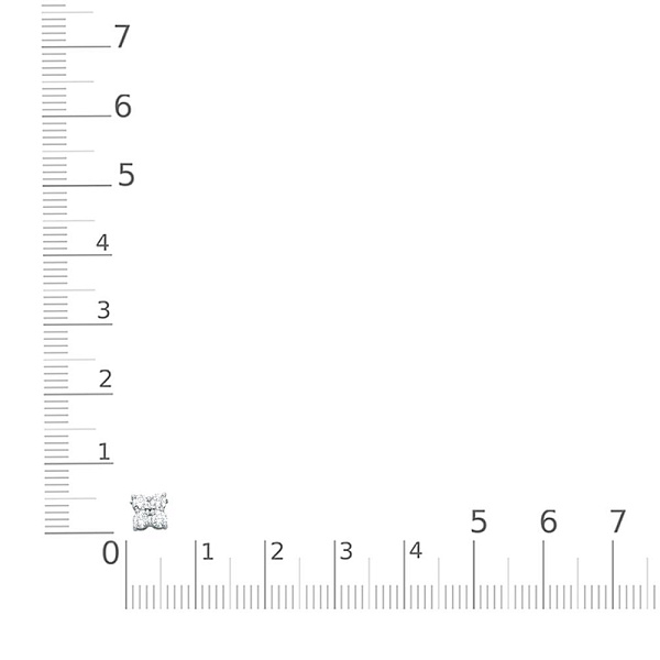 Колье Клевер из белого золота с 4 фианитами