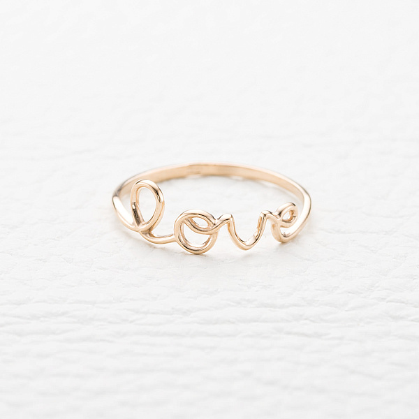 Кольцо из красного золота без вставок