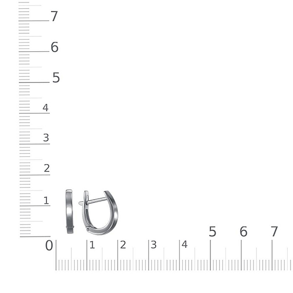 Основа серёг-трансформеров из белого золота без вставок