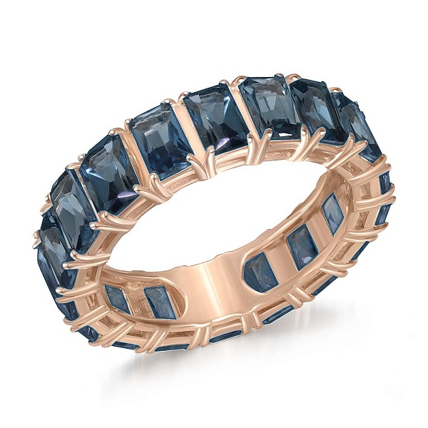 Кольцо Дорожка из красного золота с 20 топазами лондон