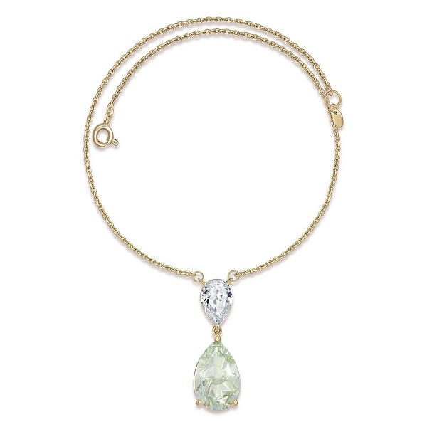 Колье из жёлтого золота с аметистом и фианитом