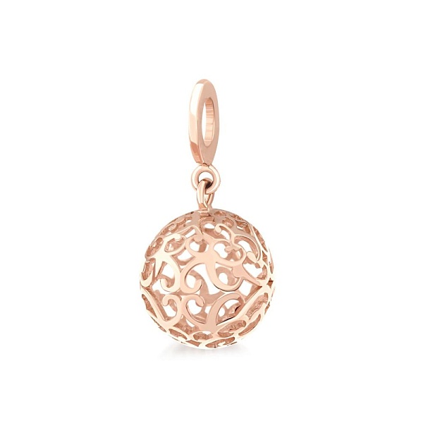 Подвеска серёг-трансформеров Шар из красного золота без вставок