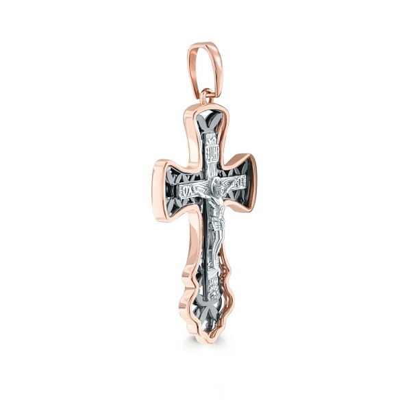 Крест из красного золота без вставок