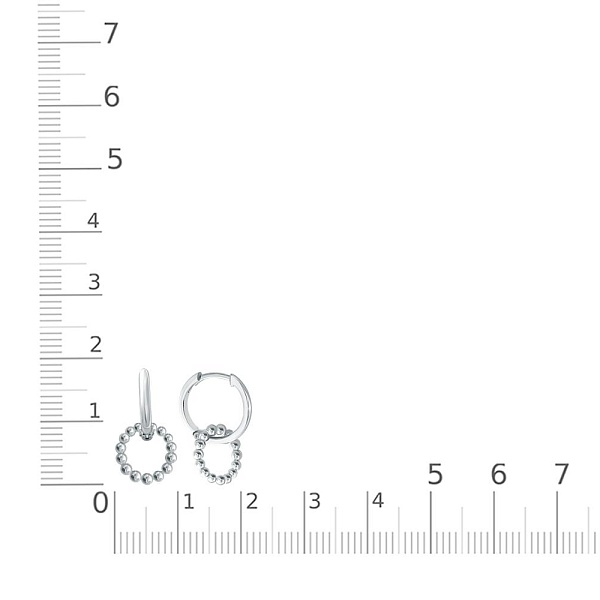 Серьги-трансформеры из белого золота без вставок