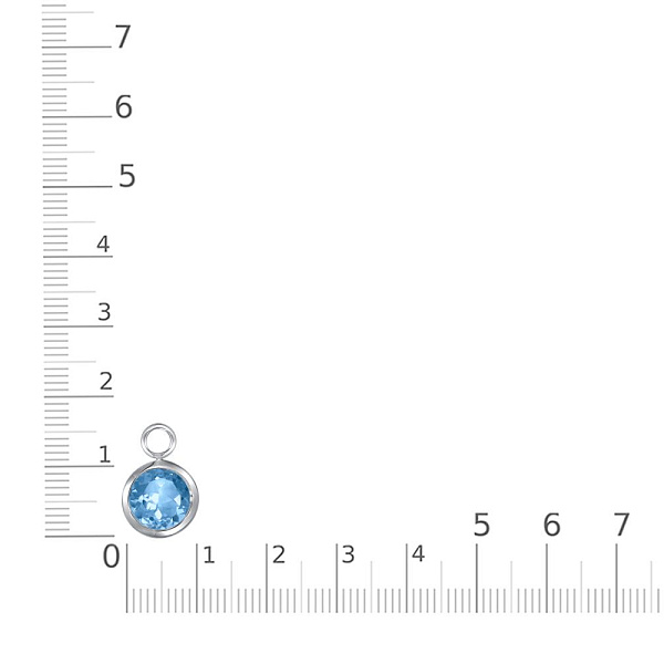 Подвеска серёг-трансформеров из белого золота с топазом swiss