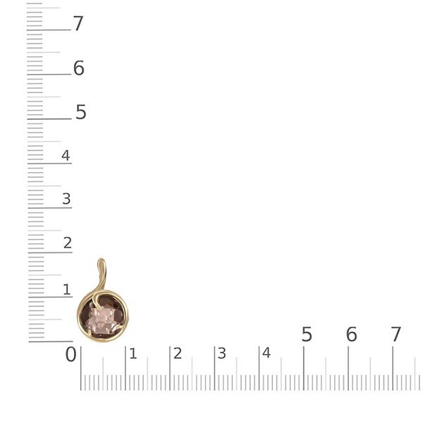 Подвеска из жёлтого золота с раухтопазом