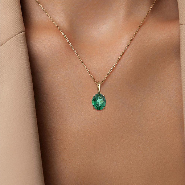 Подвеска из жёлтого золота с ситаллом