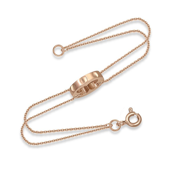 Браслет Клевер из красного золота без вставок