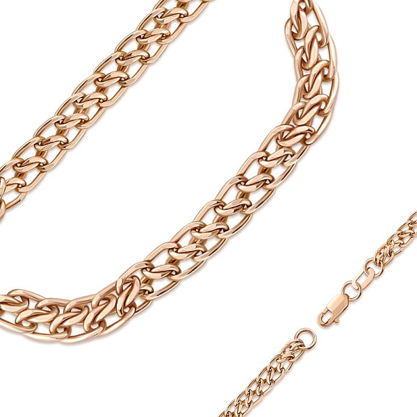 Цепь плетение царь ⌀ нити 0,70 мм  из красного золота