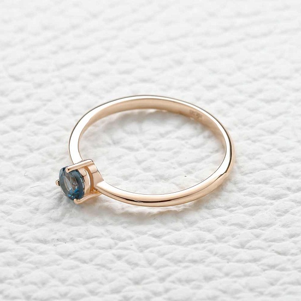 Детское кольцо из красного золота с топазом лондон