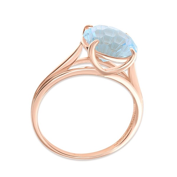 Кольцо из красного золота с топазом sky