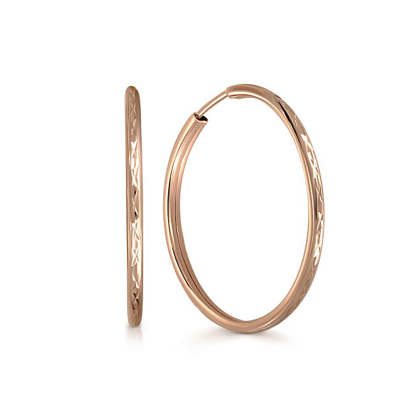 Серьги-конго из красного золота без вставок