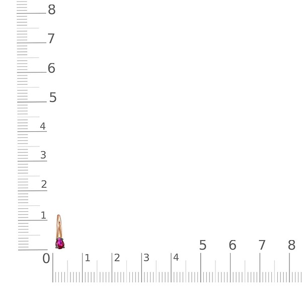 Подвеска из красного золота с рубином