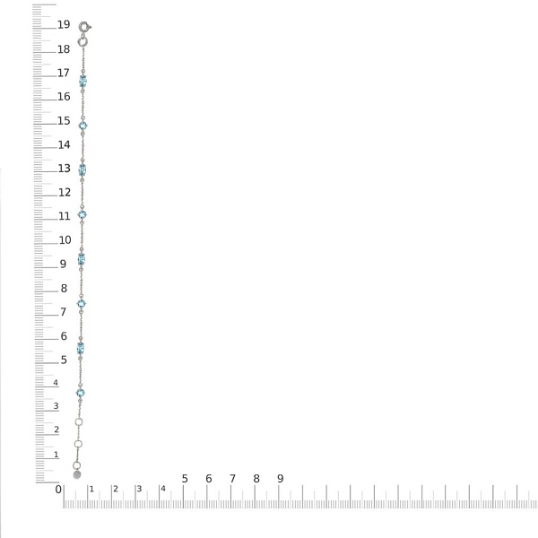 Браслет из белого золота с 8 топазами sky