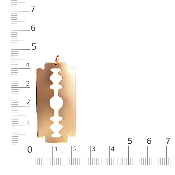 Подвеска Лезвие из красного золота без вставок