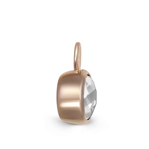 Подвеска серёг-трансформеров из красного золота с горным хрусталём