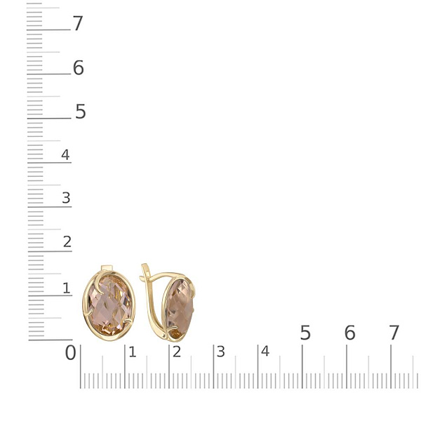 Серьги из жёлтого золота с 2 наноситалами