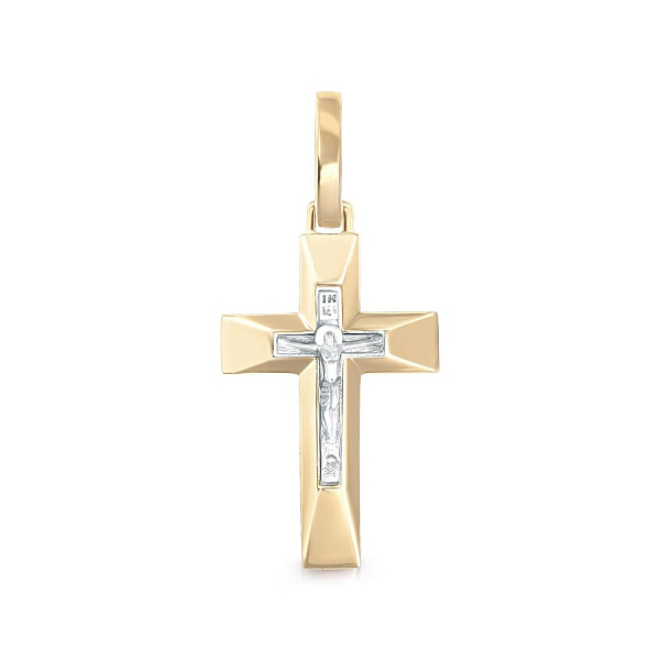 Крест из жёлтого золота без вставок