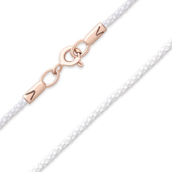 Шнур с замком из красного золота