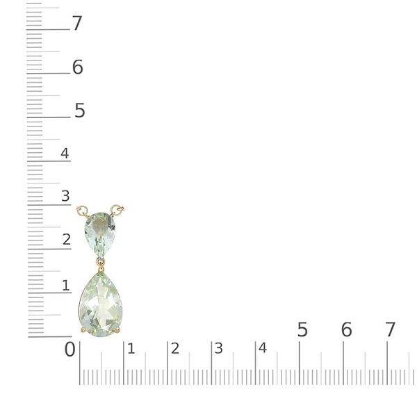 Колье из жёлтого золота с 2 аметистами