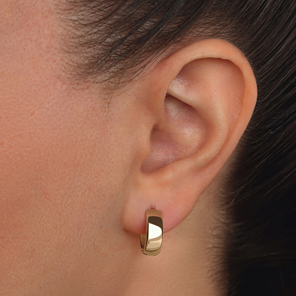 Серьги из жёлтого золота без вставок