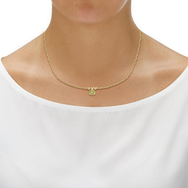 Колье из жёлтого золота с хризолитом