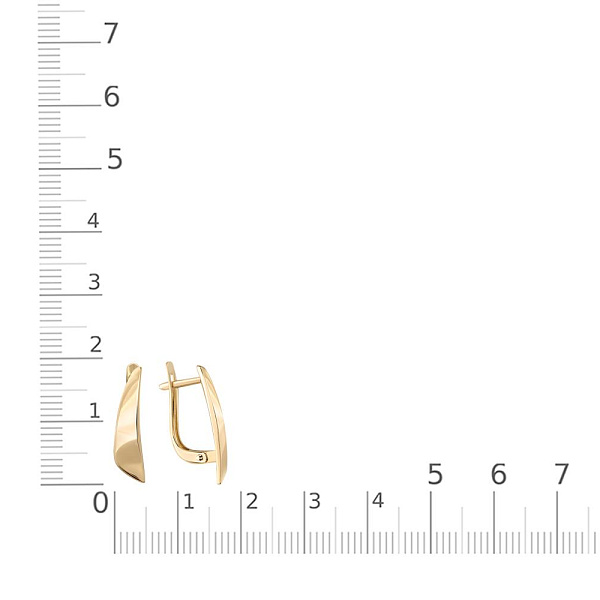 Серьги из жёлтого золота без вставок