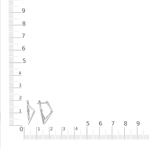 Серьги из белого золота без вставок