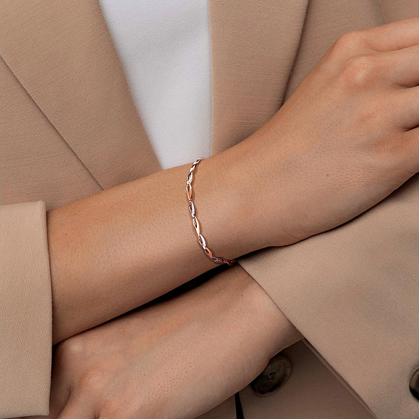 Браслет из красного золота без вставок