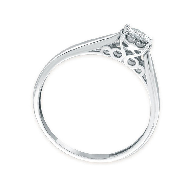 Кольцо из белого золота с бриллиантом