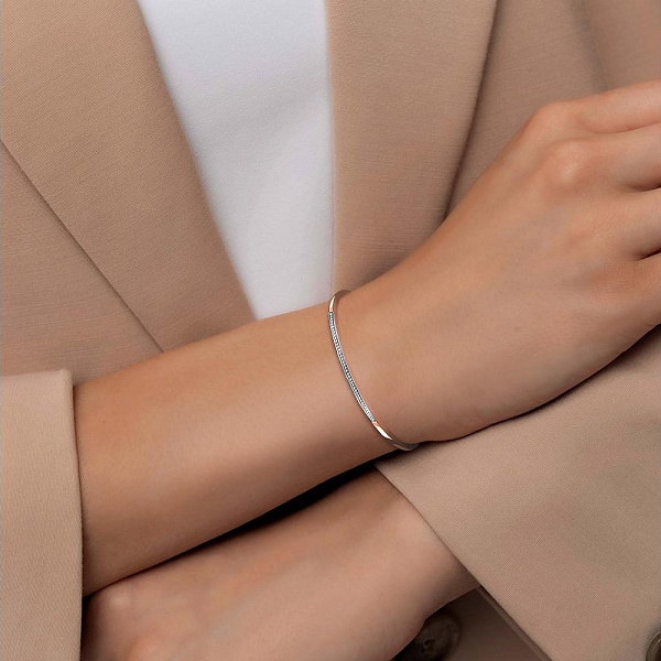 Браслет Дорожка из красного золота с 41 бриллиантами