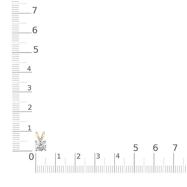 Подвеска из жёлтого золота с кристаллом swarovski