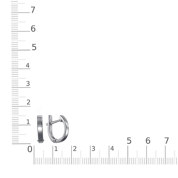 Основа серёг-трансформеров из белого золота без вставок