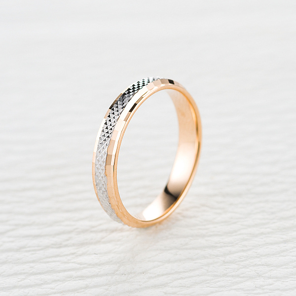 Обручальное кольцо из красного золота без вставок