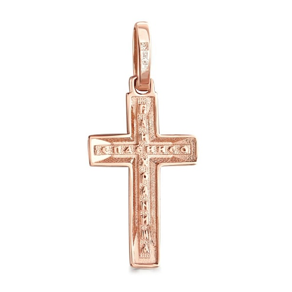 Крест из красного золота без вставок