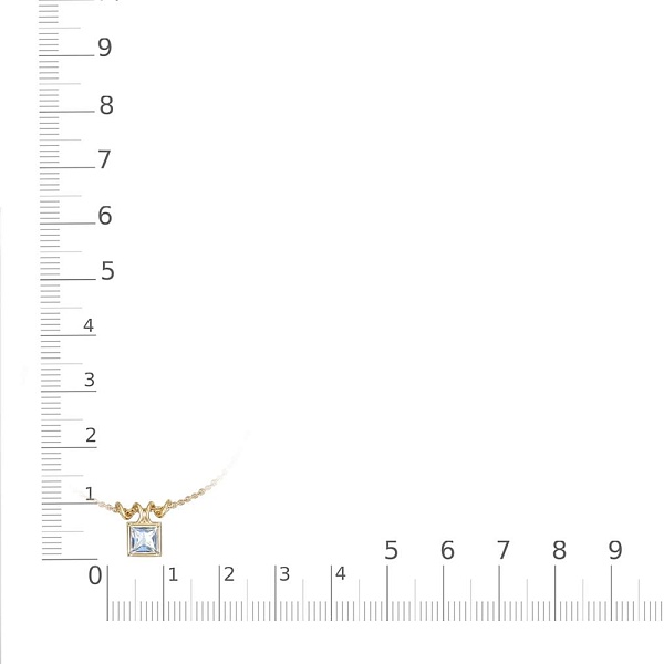 Колье из жёлтого золота с топазом sky