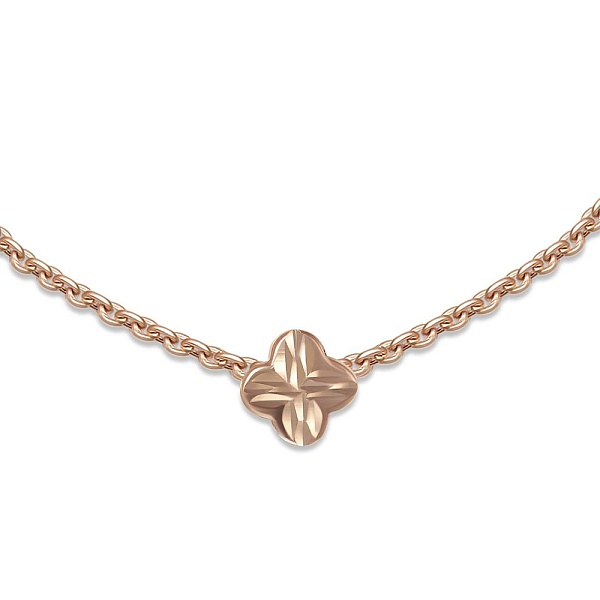 Колье Клевер из красного золота без вставок