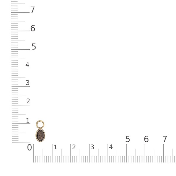 Подвеска серёг-трансформеров из жёлтого золота с раухтопазом